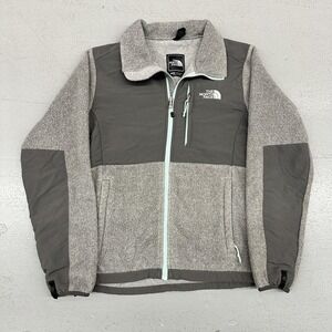The North Face Jacket Womens Small Gray Fleece Softshell Full Zip Mint Trim